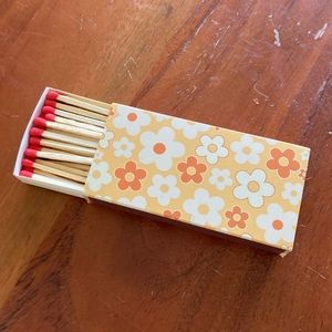 Adorable flower print matches and match box!